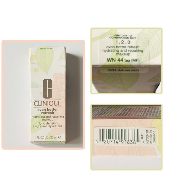 CLINIQUE Even Better Refresh Hydrating & Repairing Makeup Foundation WN 44 Tea - Picture 6 of 6